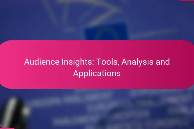 Audience Insights: Tools, Analysis and Applications