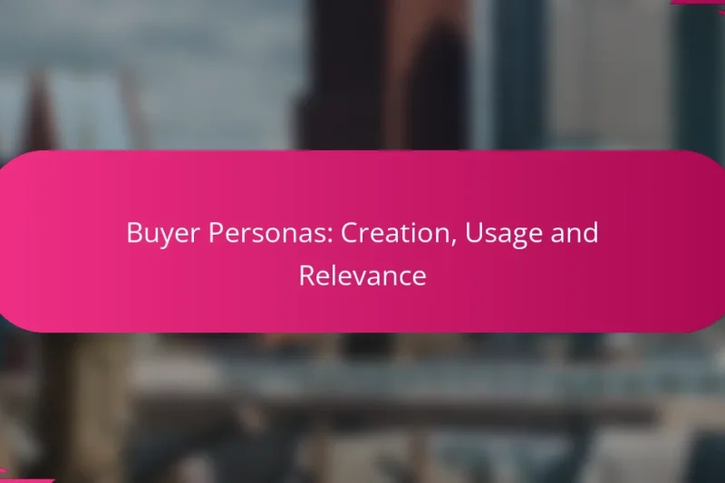 Buyer Personas: Creation, Usage and Relevance