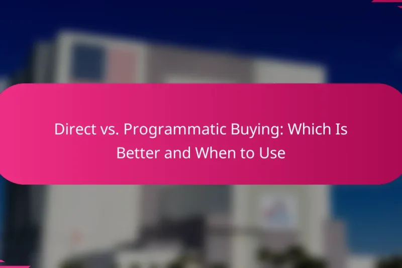 Direct vs. Programmatic Buying: Which Is Better and When to Use