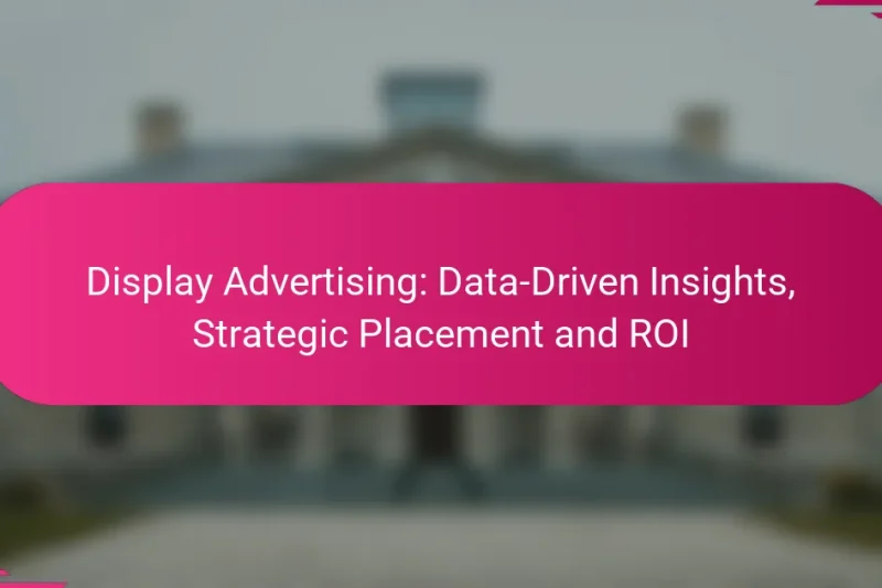 Display Advertising: Data-Driven Insights, Strategic Placement and ROI