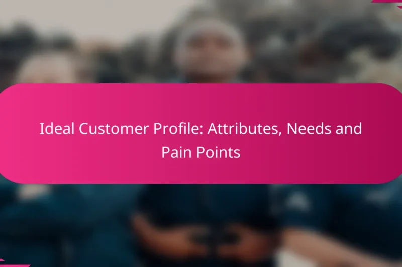 Ideal Customer Profile: Attributes, Needs and Pain Points