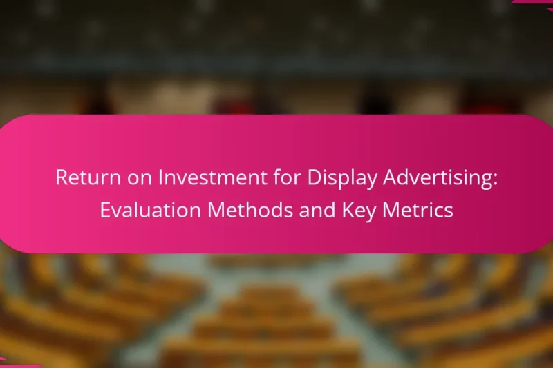 Return on Investment for Display Advertising: Evaluation Methods and Key Metrics