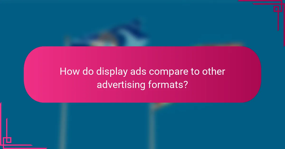 How do display ads compare to other advertising formats?