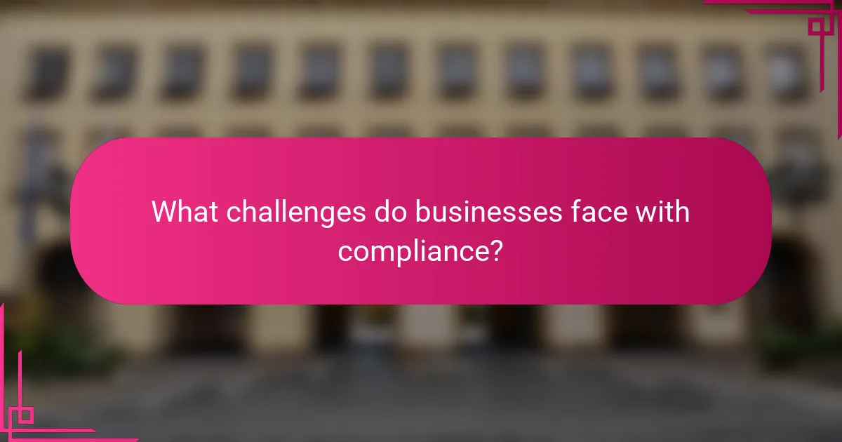 What challenges do businesses face with compliance?