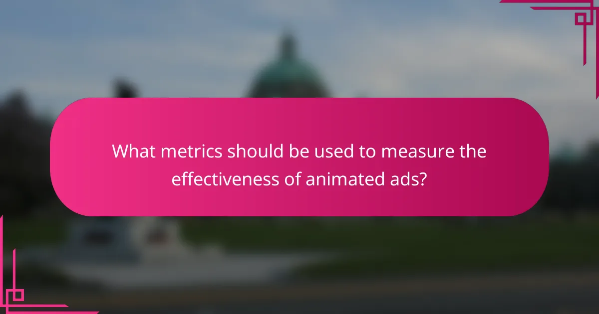 What metrics should be used to measure the effectiveness of animated ads?