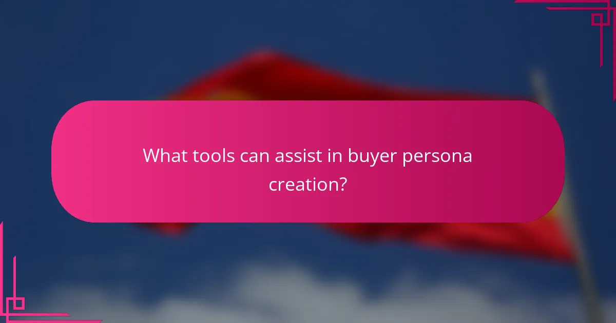 What tools can assist in buyer persona creation?